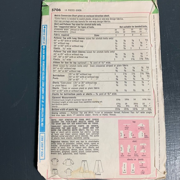 Simplicity Kids Sewing Pattern from the 70s - Picture 3 of 6